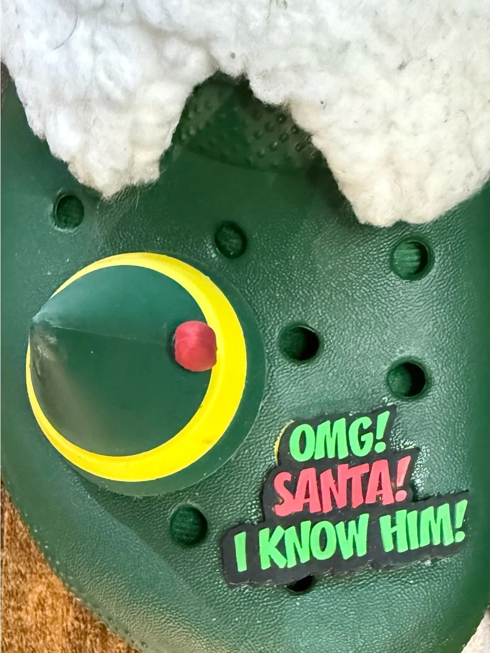 Crocs Elf Classic Fuzz-Lined Clogs LE Holiday Buddy The Elf Children’s Size 12